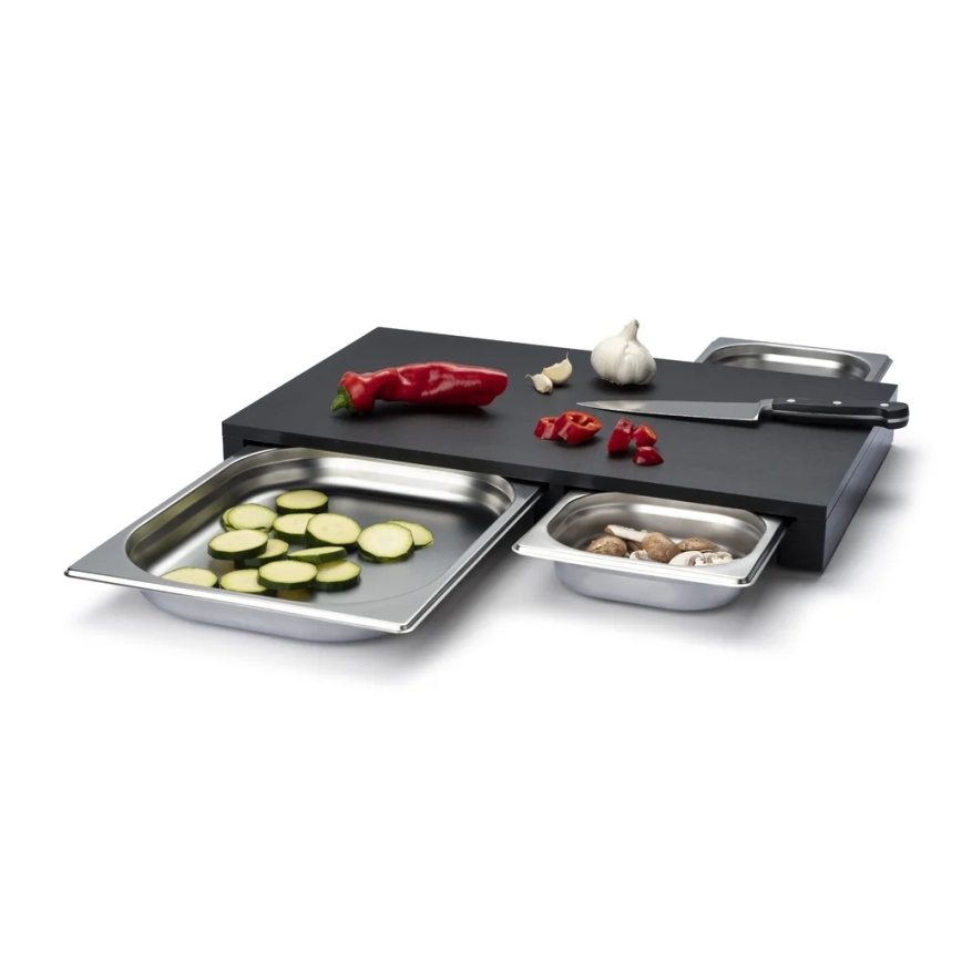 Continenta C5328 - SET Keukensnijplank 49,5x32,5 cm + 3x duracore kommen
