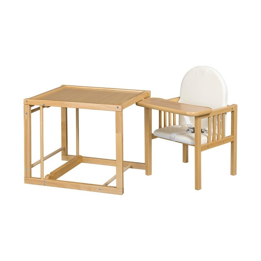 COSING - Kinder-eetstoel 2-in-1 Viktoria beuk/crème