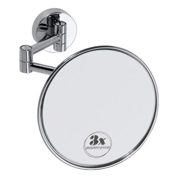 Cosmetische spiegel 14x14 cm zilverkleurig