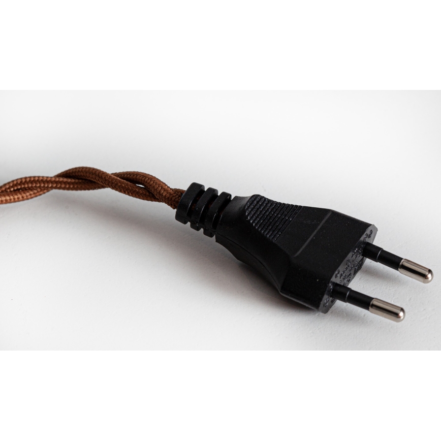 Cottex - Hanglamp met snoer en stekker NORA 1xE14/5W/230V bruin