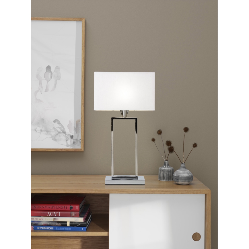 Cottex - Tafellamp KENSINGTON 1xE14/40W/230V zilverkleurig