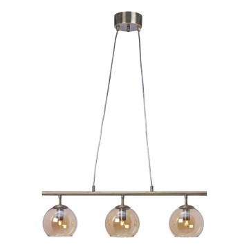Cottex - Hanglamp aan snoer CAPELLA 3xE14/40W/230V rook/bruin