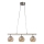 Cottex - Hanglamp aan snoer CAPELLA 3xE14/40W/230V rook/bruin