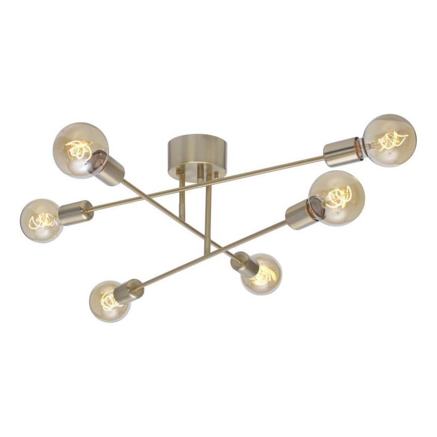 Cottex - Opbouwkroonluchter BATON 6xE27/60W/230V messing