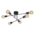Cottex - Opbouwkroonluchter BATON 6xE27/60W/230V zwart