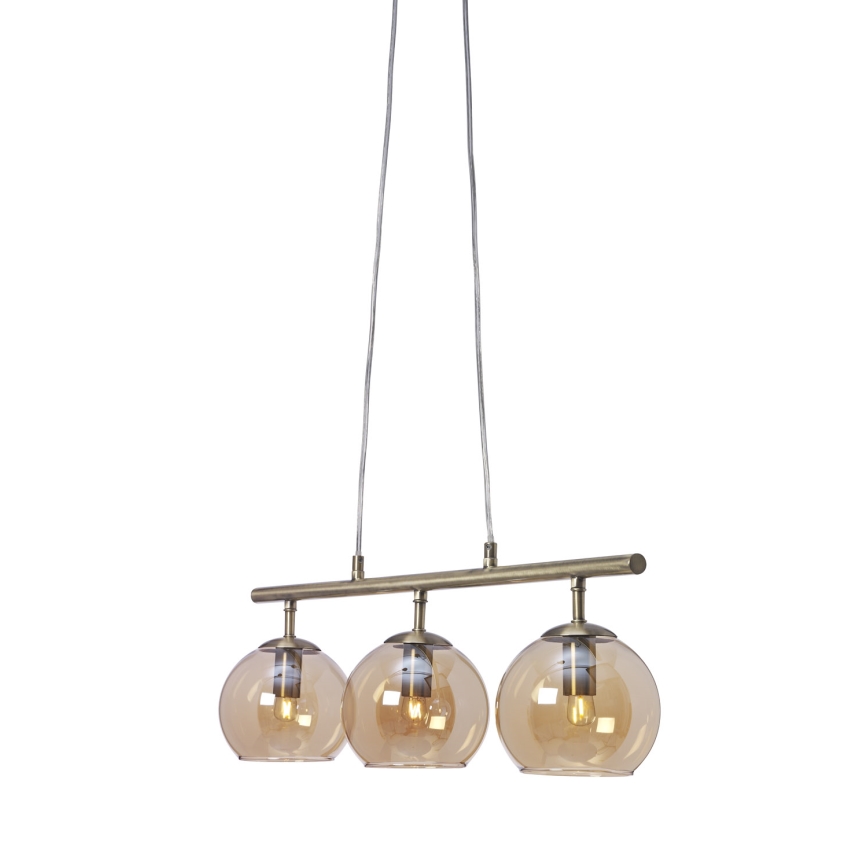 Cottex - Hanglamp aan snoer CAPELLA 3xE14/40W/230V rook/bruin