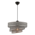 COUPER hanglamp aan kabel 1xE27/60W/230V grijs/glanzend chroom