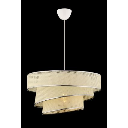 COUPER hanglamp aan kabel 1xE27/60W/230V wit/glanzend chroom