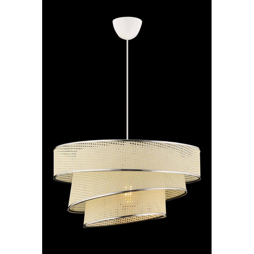 COUPER hanglamp aan kabel 1xE27/60W/230V wit/glanzend chroom