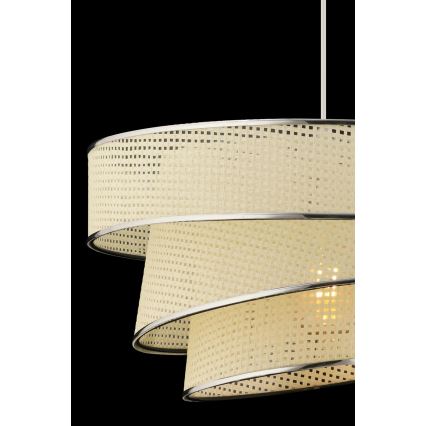 COUPER hanglamp aan kabel 1xE27/60W/230V wit/glanzend chroom