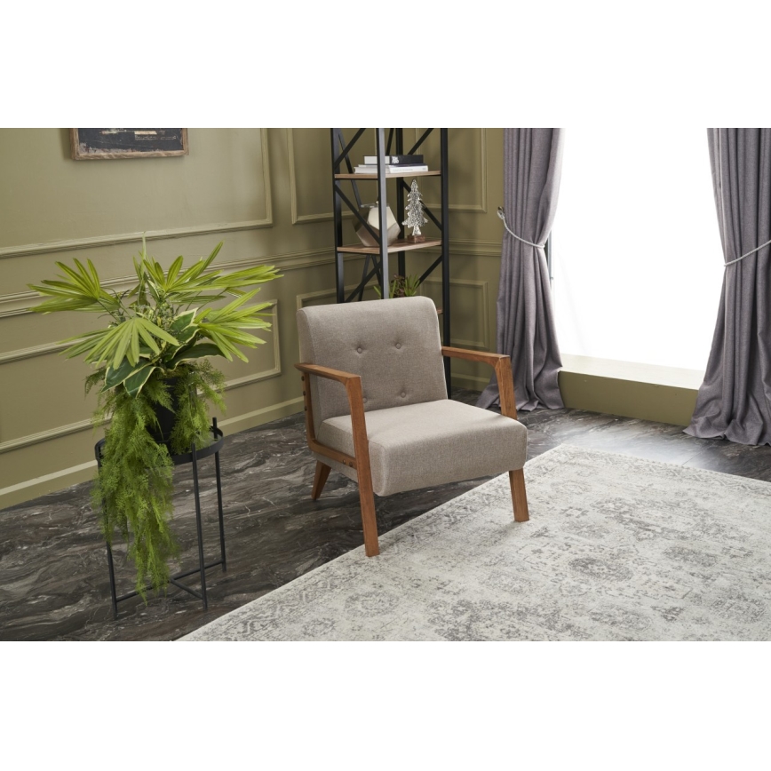 Crèmekleurige fauteuil DELI