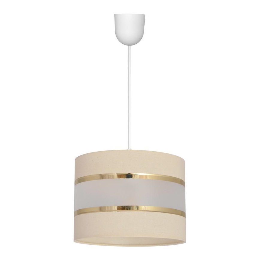 Crèmekleurige Hanglamp HELEN 1x E27 / 15W / 230V