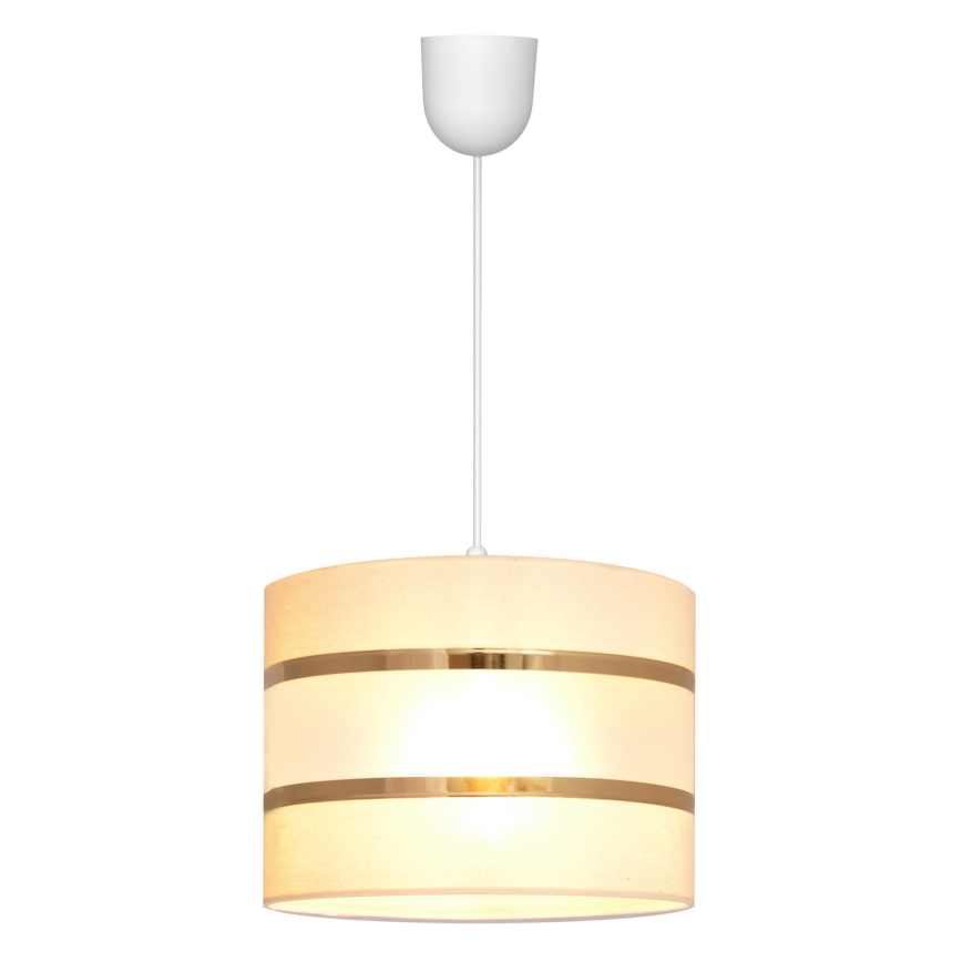 Crèmekleurige Hanglamp HELEN 1x E27 / 15W / 230V