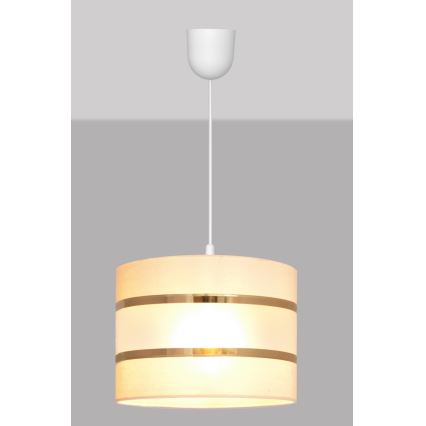 Crèmekleurige Hanglamp HELEN 1x E27 / 15W / 230V