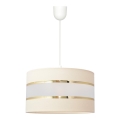 Crèmekleurige Hanglamp HELEN 1x E27 / 15W / 230V