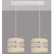 Crèmekleurige Hanglamp HELEN 2x E27 / 60W / 230V
