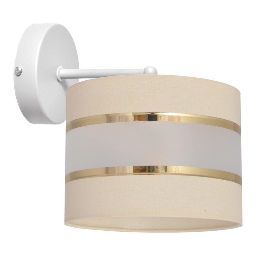 Crèmekleurige Wandlamp HELEN 1x E27 / 15W / 230V