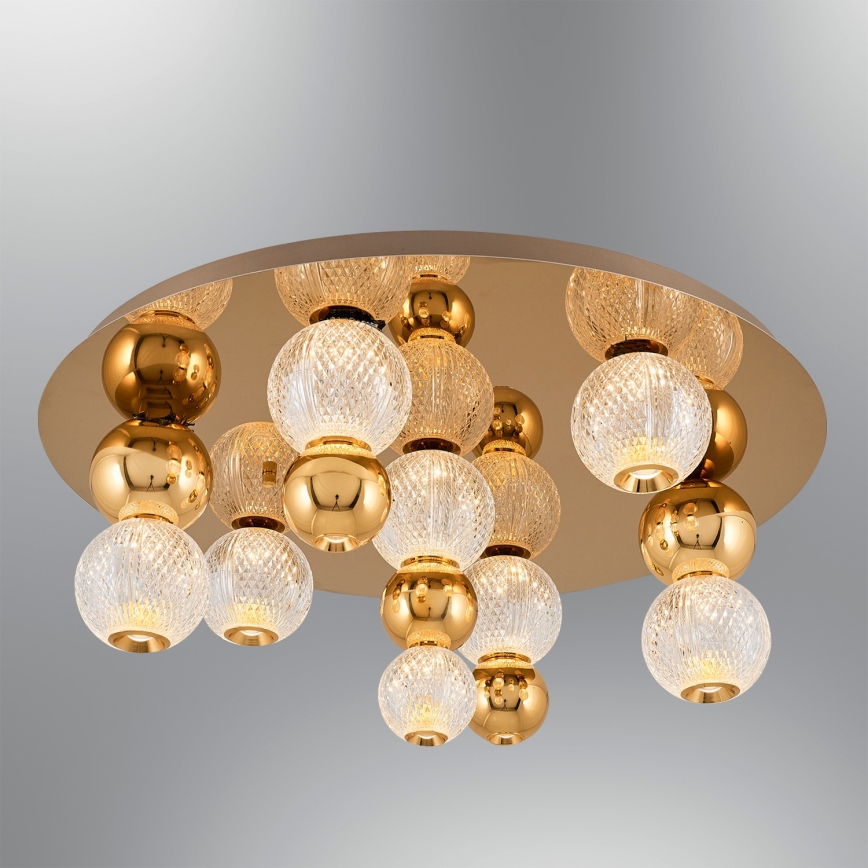 CREMONA LED/37W/230V 3000K gouden LED Plafondlamp