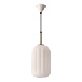 CRESTO Hanglamp 1xE27/40W/230V wit/goud