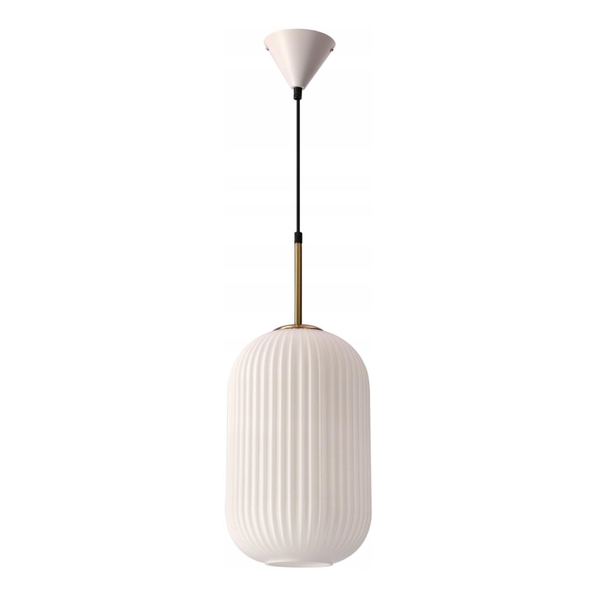 CRESTO Hanglamp 1xE27/40W/230V wit/goud