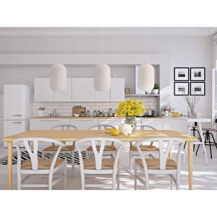 CRESTO Hanglamp 1xE27/40W/230V wit