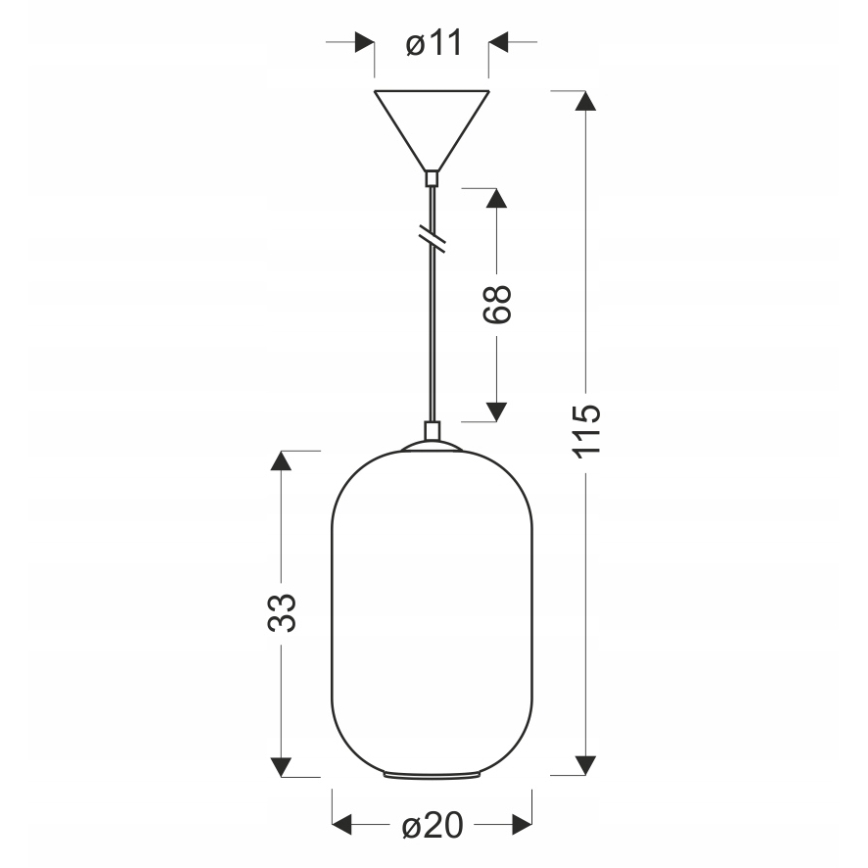 CRESTO Hanglamp 1xE27/40W/230V wit
