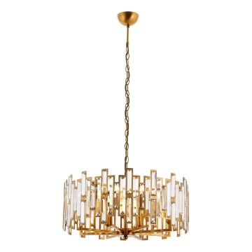 CRYSTALLINE Hanglamp 6xE14/40W/230V koper