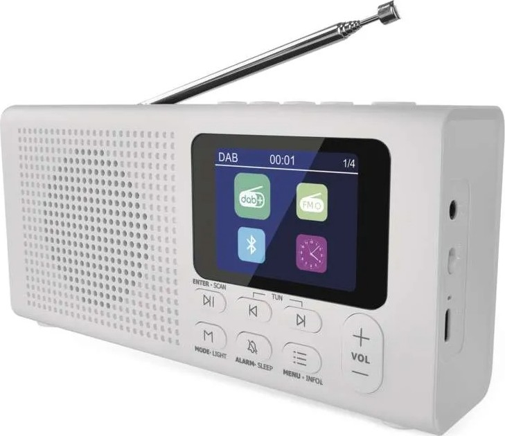 DAB DAB+ FM radio 3W/5V/4xAA wit