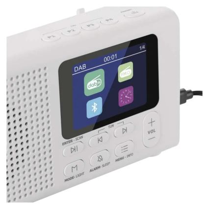 DAB DAB+ FM radio 3W/5V/4xAA wit