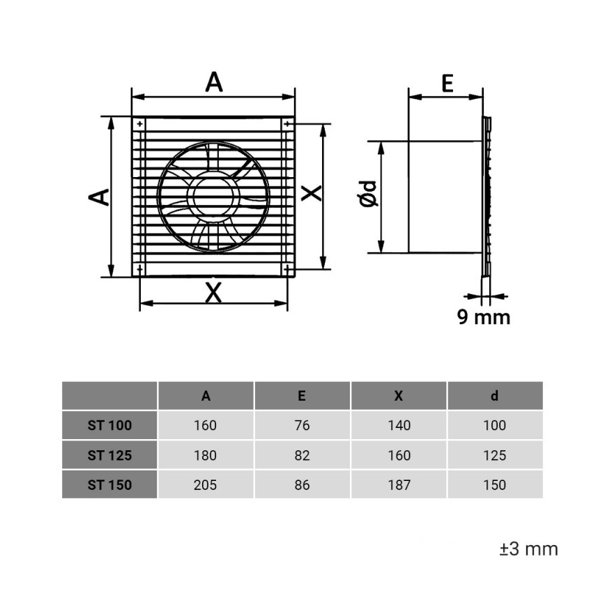 Dalap 1230 - Axiaalventilator met beschermrooster 150 ST 16W/230V