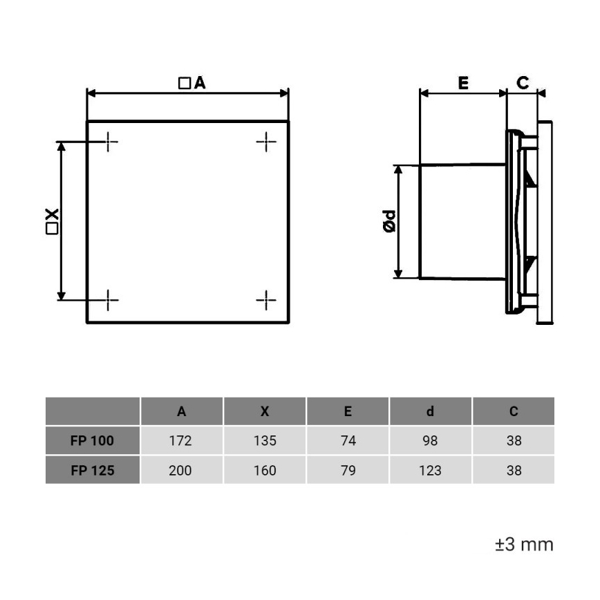 Dalap 1349 - Axiale ventilator met timer en vochtigheidssensor 125 FPZW 20W/230V