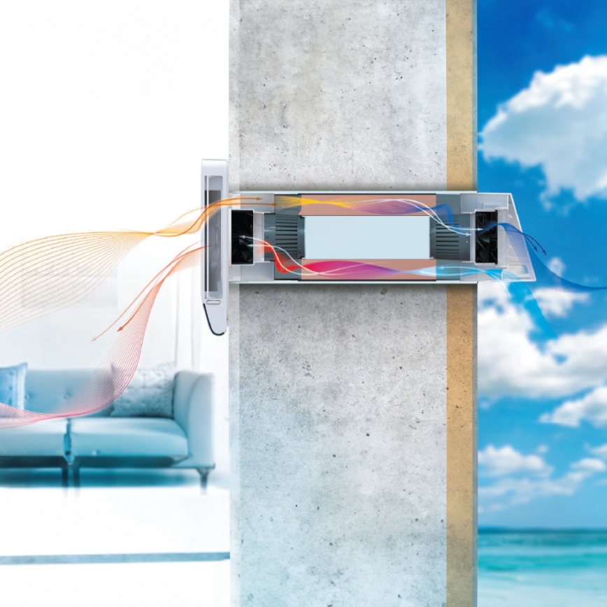 Dalap 25B160 - Lokale kamer-warmteterugwinning BRISE 160 22W/230V Wi-Fi + afstandsbediening