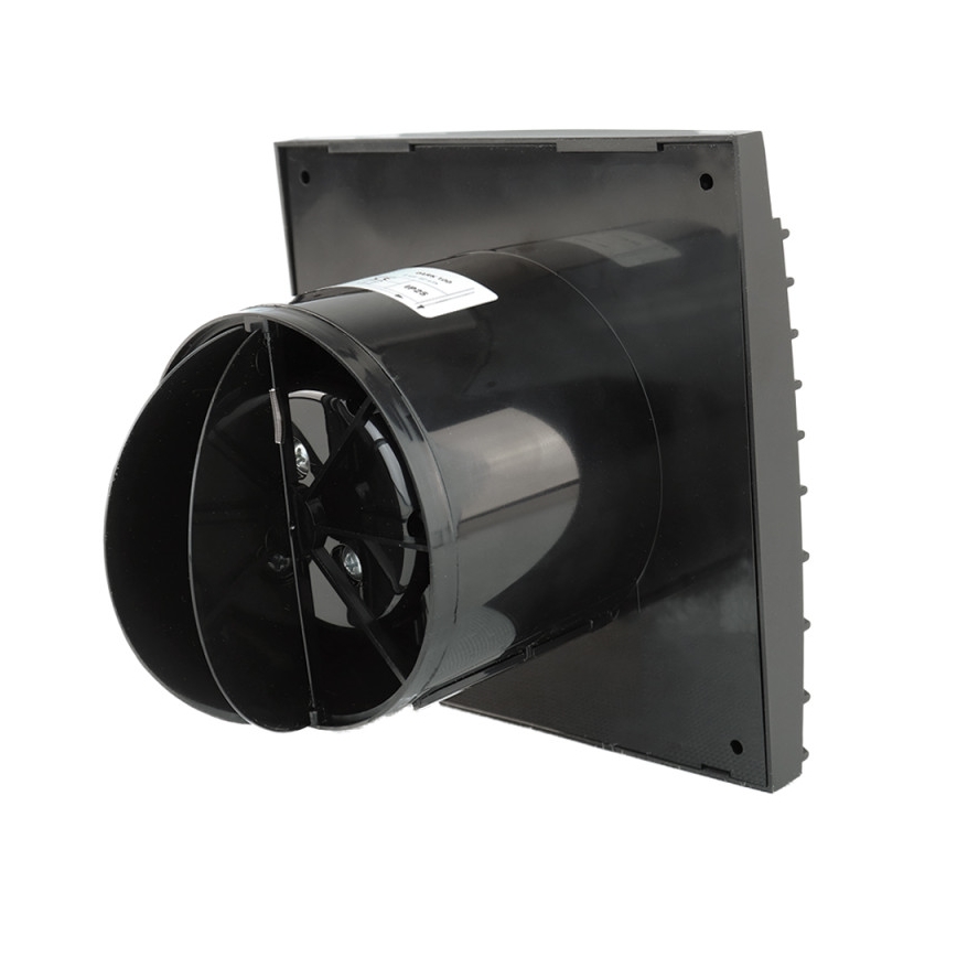 Dalap 41095ZW - Axiale ventilator met timer en vochtsensor 100 DARK ZW 8,4W/230V
