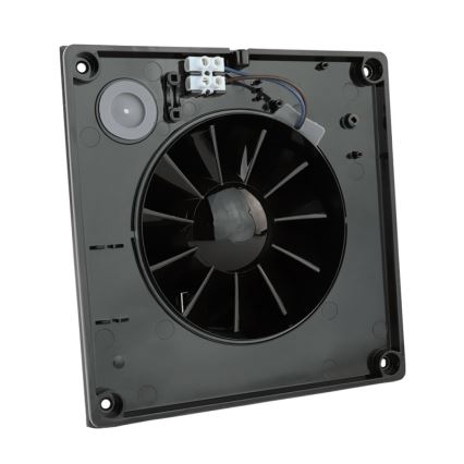 Dalap 41095ZW - Axiale ventilator met timer en vochtsensor 100 DARK ZW 8,4W/230V