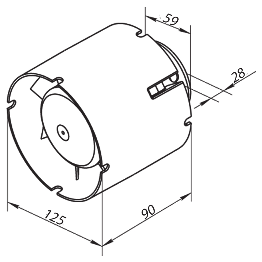 Dalap 41404 - Axiale kanaalventilator 125 SD 24W/230V