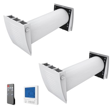 Dalap 55561 - Set van 2 kamer-warmteterugwinning ZEPHIR SIMPLE DOUBLE 7,61W/230V