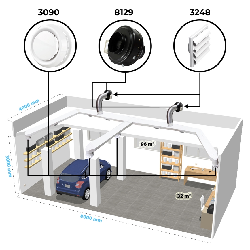 Dalap 8129 - Radiale kanaalventilator TURBINE M 125 62W/230V