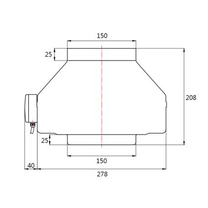 Dalap 8130 - Radiale kanaalventilator TURBINE M 150 100W/230V