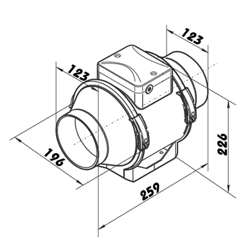 Dalap 8207 - Axiale ventilator AP PROFI 125 29W/230V