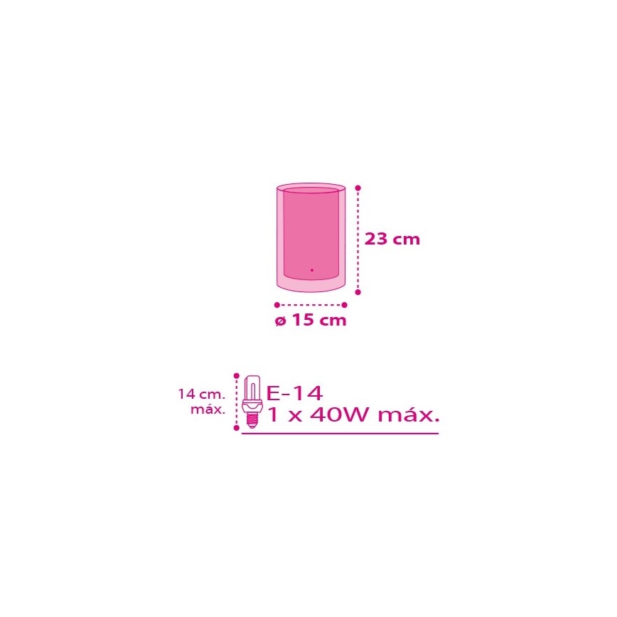 Dalber 41181 - Tafellamp CUORE 1xE14/40W/230V