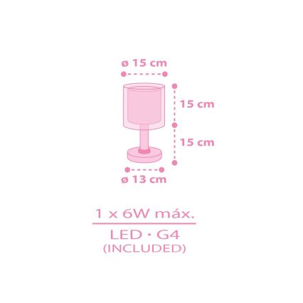 Dalber 41251 - LED-kinderlampje HELLO KITTY&FRIENDS 1xG4/4W/230V roze