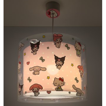 Dalber 41252 - Kinderhanglamp HELLO KITTY&FRIENDS 1xE27/15W/230V roze