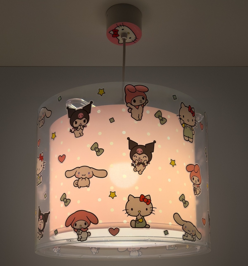 Dalber 41252 - Kinderhanglamp HELLO KITTY&FRIENDS 1xE27/15W/230V roze