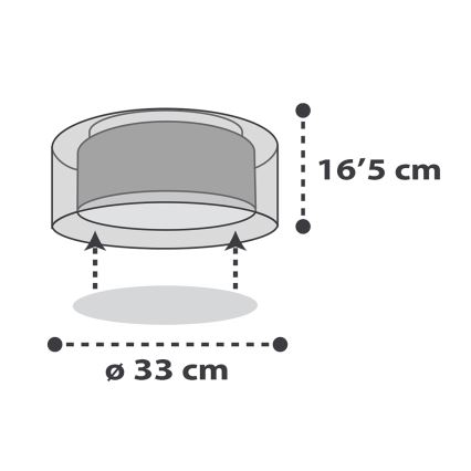 Dalber 41416E - Plafondlamp voor Kinderen CLOUDS 2xE27/60W/230V grijs