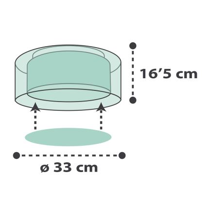 Dalber 41416H - Plafondlamp voor Kinderen CLOUDS 2xE27/60W/230V groen