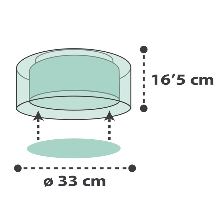 Dalber 41416H - Plafondlamp voor Kinderen CLOUDS 2xE27/60W/230V groen