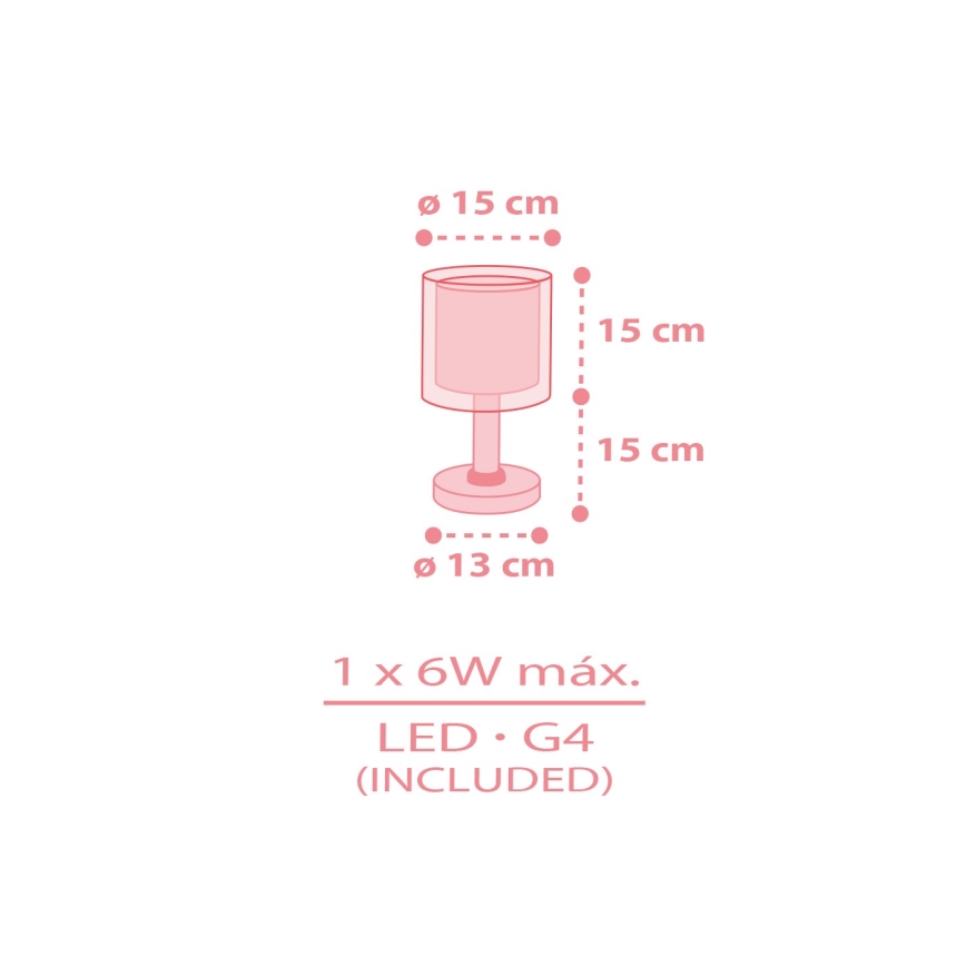 Dalber 41571S - LED kinderlampje BABY TEDDY 1xG4/4W/230V roze