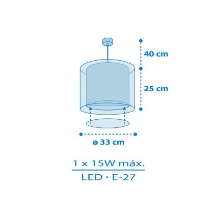 Dalber 41572T - Kinderlamp BABY TEDDY 1xE27/15W/230V blauw