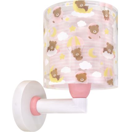 Dalber 41579S - Kinderwandlamp BABY TEDDY 1xE27/15W/230V, roze