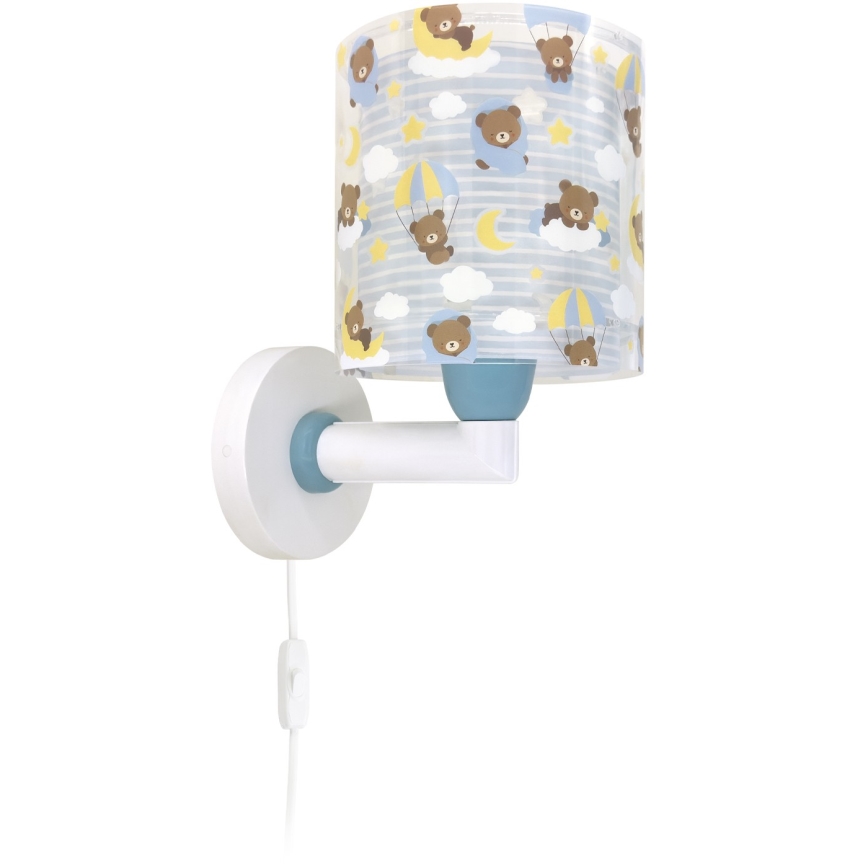 Dalber 41579T - Kinderwandlamp BABY TEDDY 1xE27/15W/230V blauw
